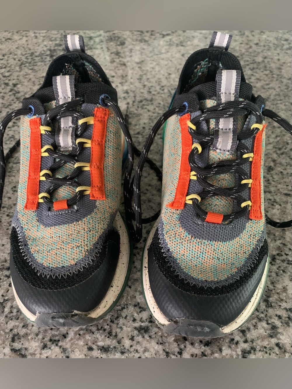 Zara   Little Kids Multicolor Lace-up Knit Athletic Sneakers -  Size US 3/ EU 34